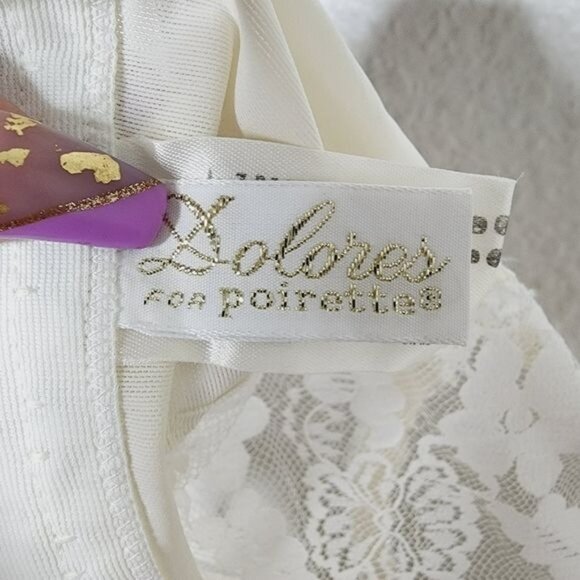 Dolores For Poriette Vintage Floral Lace Bustier Corset Garters Size 34 White - Picture 2 of 9